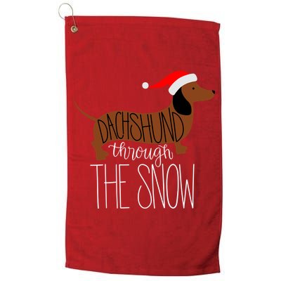Dachshund Through The Snow Golf Towel