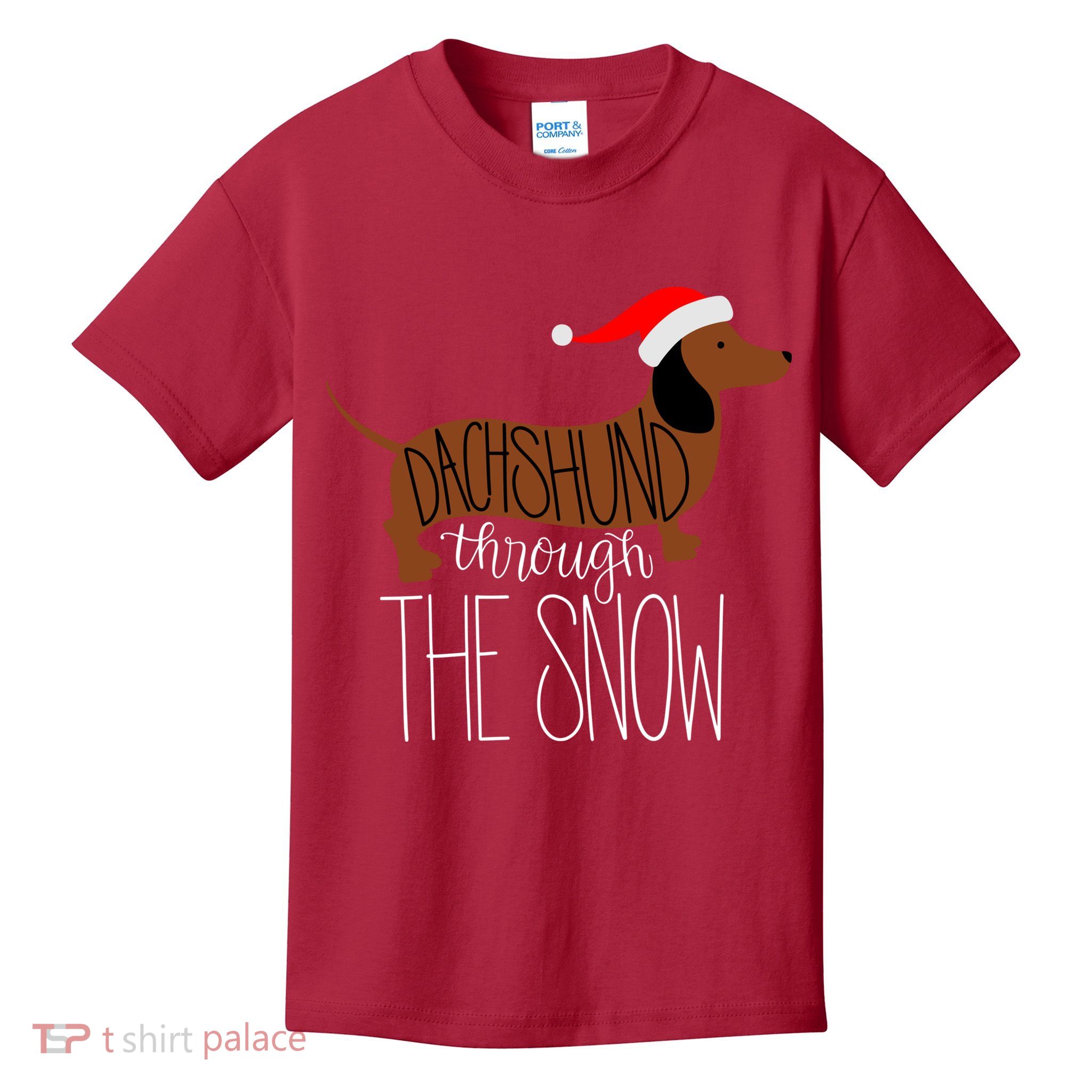 Dachshund Through The Snow Kids T-Shirt