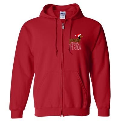 Dachshund Through The Snow Full Zip Hoodie