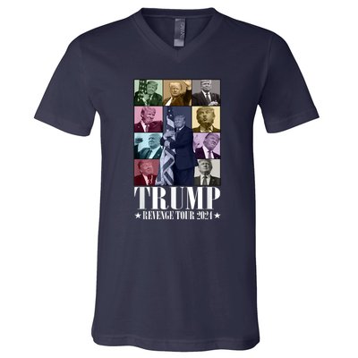 Donald Trump The Revenge 2024 Eras Funny V-Neck T-Shirt