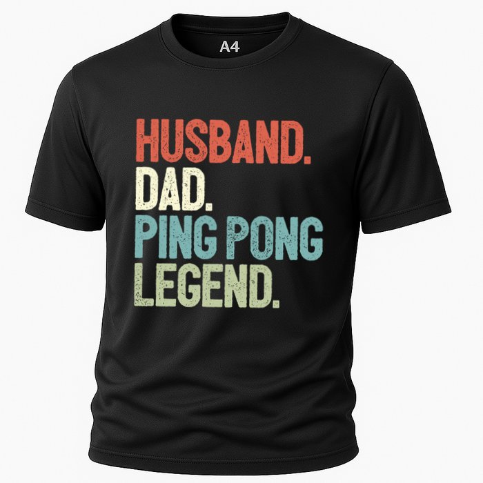 Dad Table Tennis Husband Ping Pong Father Pingpong Funny Gift Cooling Performance Crew T-Shirt