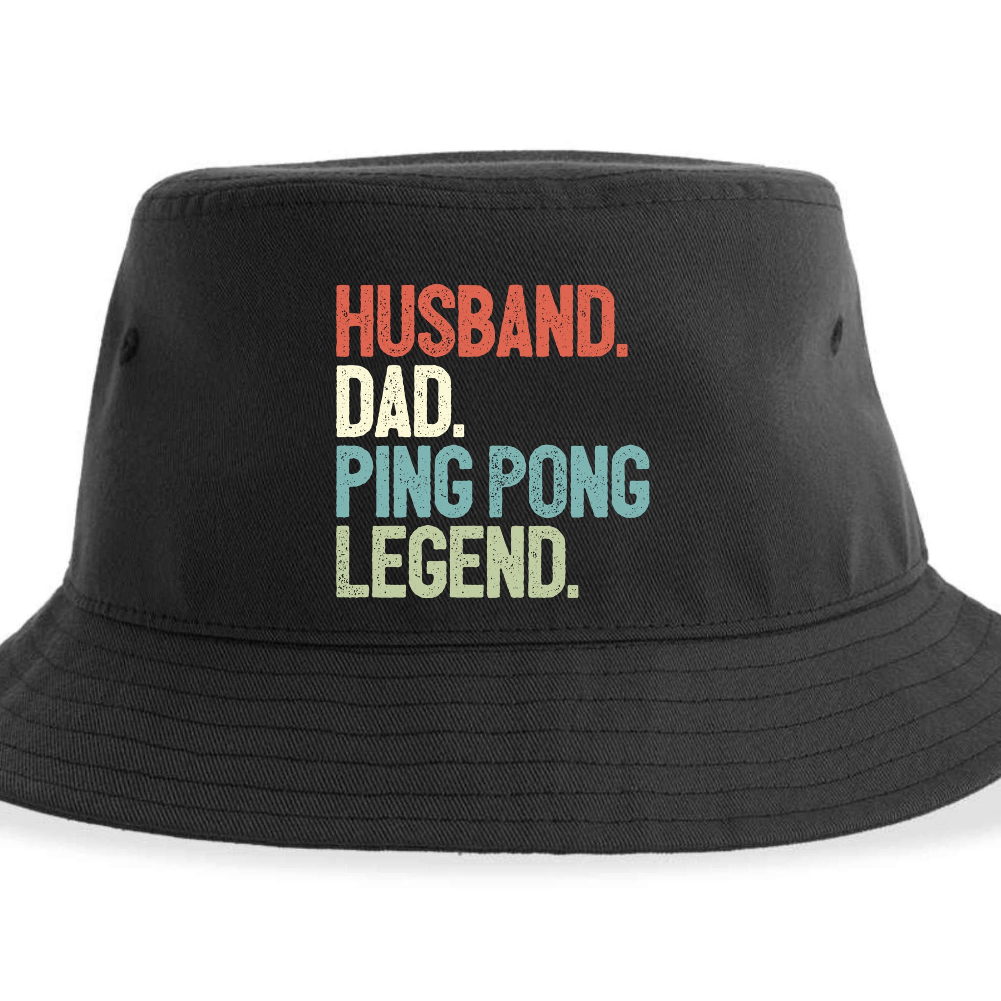 Dad Table Tennis Husband Ping Pong Father Pingpong Funny Gift Sustainable Bucket Hat