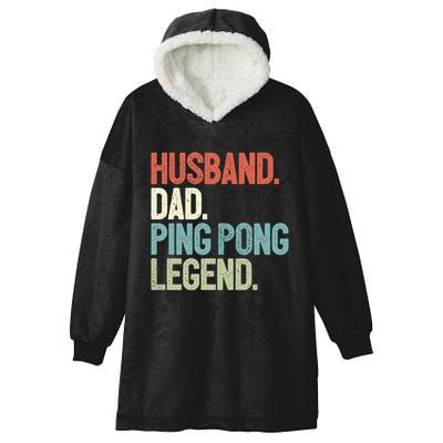 Dad Table Tennis Husband Ping Pong Father Pingpong Funny Gift Hooded Wearable Blanket