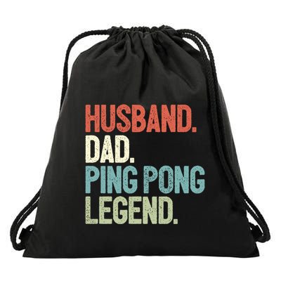 Dad Table Tennis Husband Ping Pong Father Pingpong Funny Gift Drawstring Bag