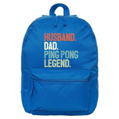 Dad Table Tennis Husband Ping Pong Father Pingpong Funny Gift 16 in Basic Backpack