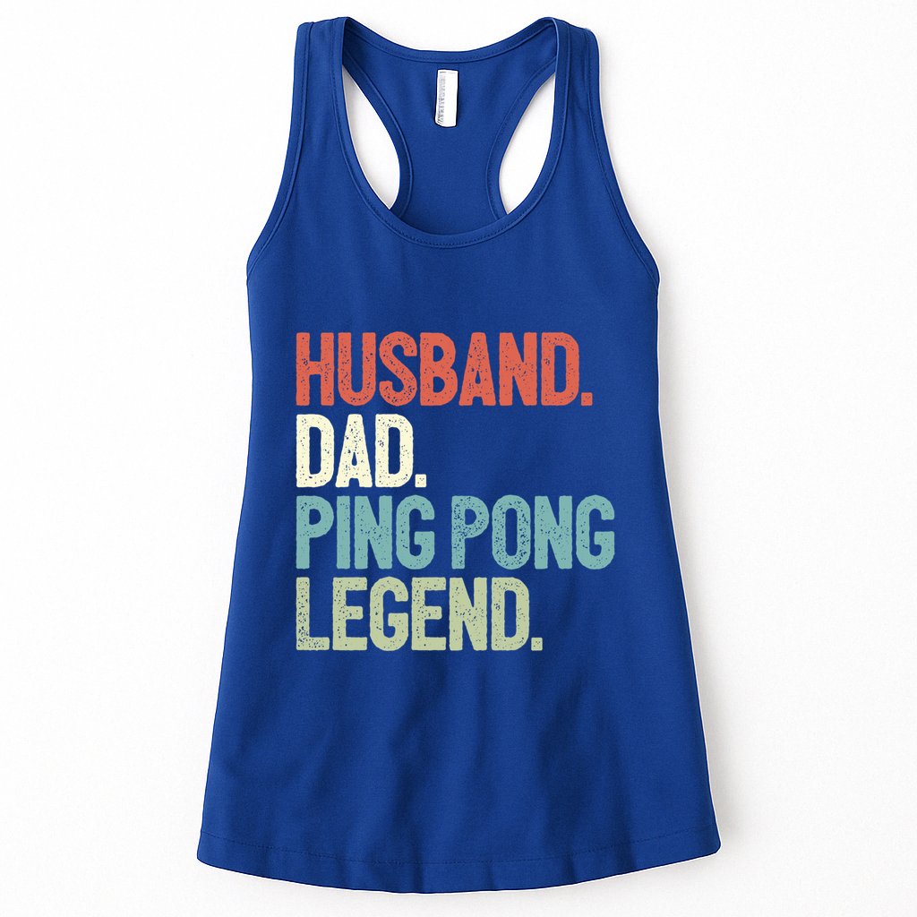 Dad Table Tennis Husband Ping Pong Father Pingpong Funny Gift Womens Tank Top