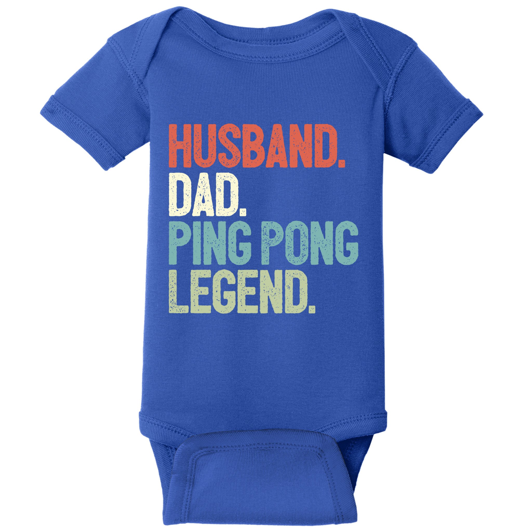 Dad Table Tennis Husband Ping Pong Father Pingpong Funny Gift Baby Bodysuit