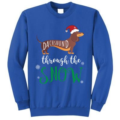 Dachshund Through The Snow Funny Pun Design Gift Sweatshirt