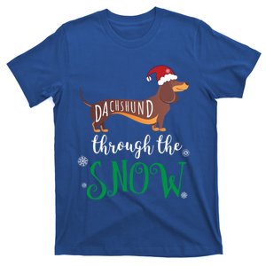 Dachshund Through The Snow Funny Pun Design Gift T-Shirt