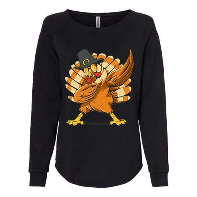 Dabbing Turkey Thanksgiving Day Pilgrim Funny Dab Womens California Wash Sweatshirt