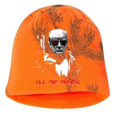 Donald Trump Terminator I'll Be Back 2024 Hilarious Kati - Camo Knit Beanie