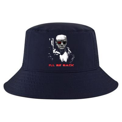 Donald Trump Terminator I'll Be Back 2024 Hilarious Cool Comfort Performance Bucket Hat