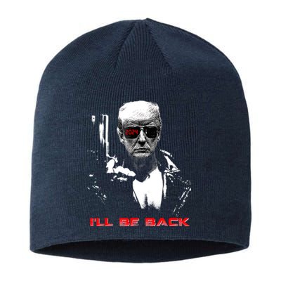 Donald Trump Terminator I'll Be Back 2024 Hilarious Sustainable Beanie