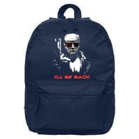 Donald Trump Terminator I'll Be Back 2024 Hilarious 16 in Basic Backpack