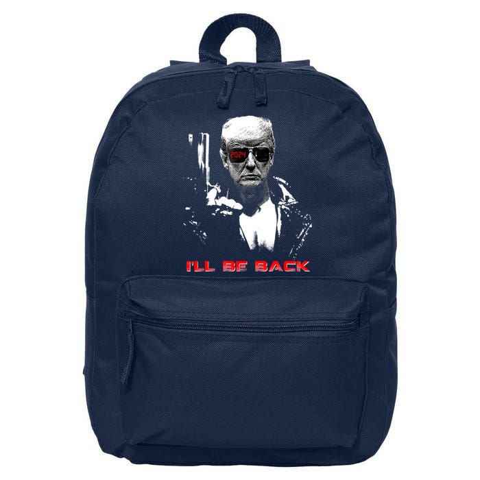 Donald Trump Terminator I'll Be Back 2024 Hilarious 16 in Basic Backpack