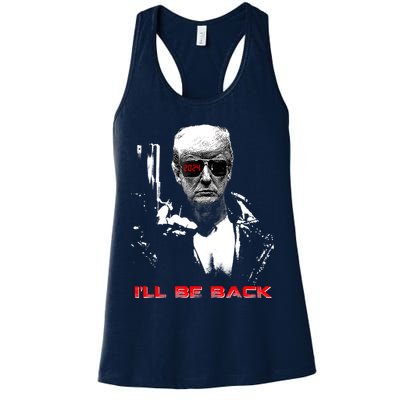 Donald Trump Terminator I'll Be Back 2024 Hilarious Womens Tank Top