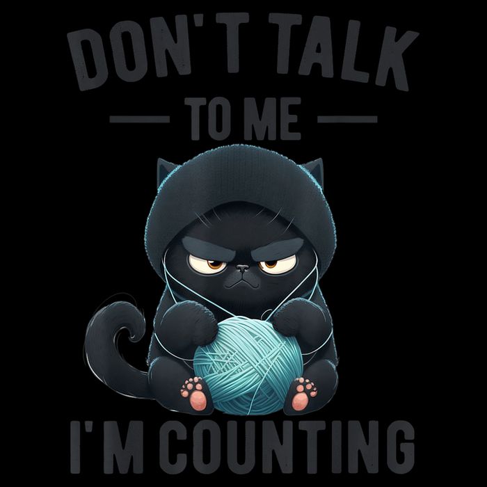 Don't Talk To Me I'm Counting Cat Knits Hand Knitting Funny Toddler Hoodie