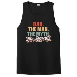 Dad The The Myth The Legend Retro Fathers Day Gift PosiCharge Competitor Tank