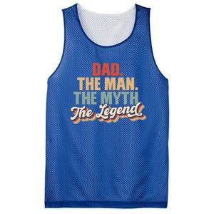 Dad The The Myth The Legend Retro Fathers Day Gift Mesh Reversible Basketball Jersey Tank