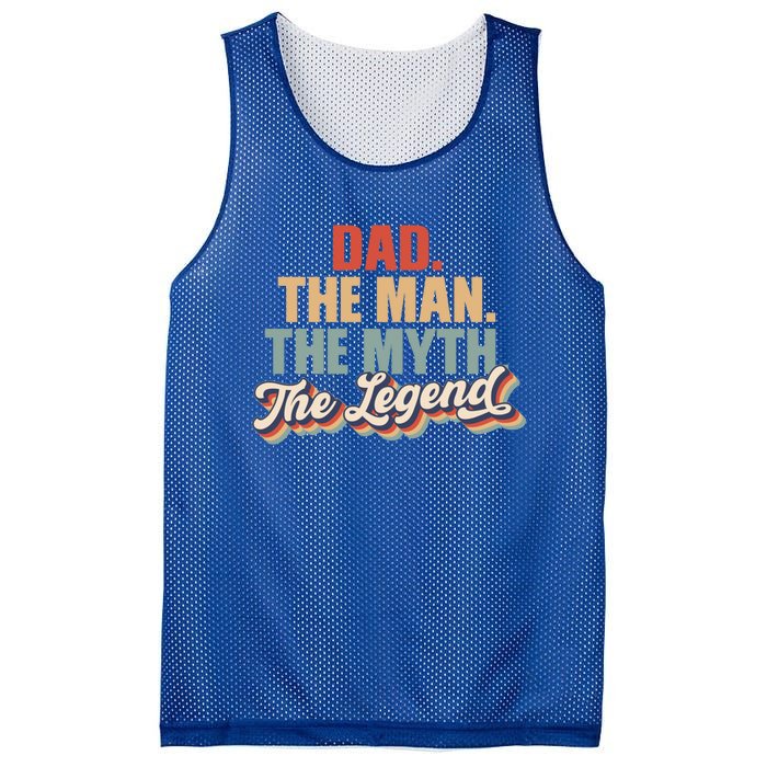 Dad The The Myth The Legend Retro Fathers Day Gift Mesh Reversible Basketball Jersey Tank