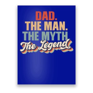 Dad The The Myth The Legend Retro Fathers Day Gift Poster