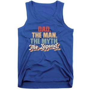 Dad The The Myth The Legend Retro Fathers Day Gift Tank Top