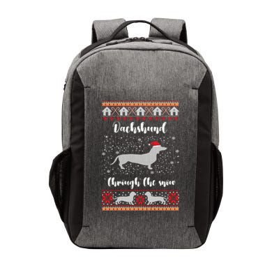 Dachshund Through The Snow Christmas Gift Vector Backpack