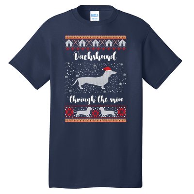 Dachshund Through The Snow Christmas Gift Tall T-Shirt