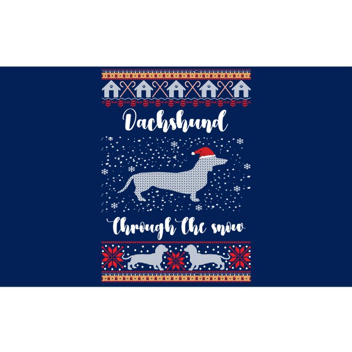 Dachshund Through The Snow Christmas Gift Bumper Sticker