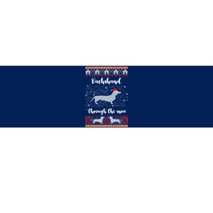 Dachshund Through The Snow Christmas Gift Bumper Sticker