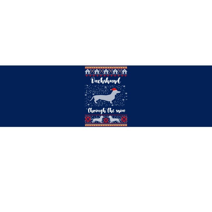 Dachshund Through The Snow Christmas Gift Bumper Sticker