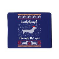 Dachshund Through The Snow Christmas Gift Mousepad