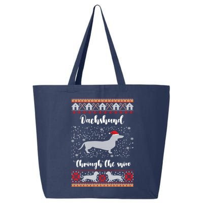 Dachshund Through The Snow Christmas Gift 25L Jumbo Tote