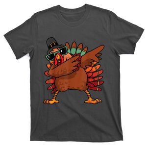 Dabbing Turkey Thanksgiving Day Pilgrim Funny Dab T-Shirt