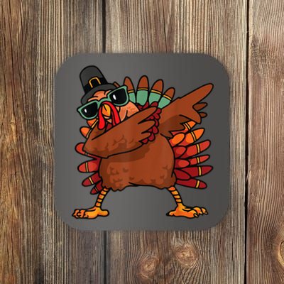 Dabbing Turkey Thanksgiving Day Pilgrim Funny Dab Coaster