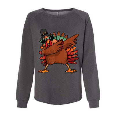 Dabbing Turkey Thanksgiving Day Pilgrim Funny Dab Womens California Wash Sweatshirt