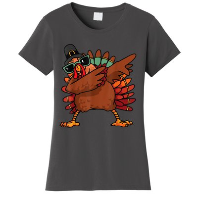 Dabbing Turkey Thanksgiving Day Pilgrim Funny Dab Women's T-Shirt