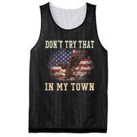 Dont Try That In My Town Vintage American USA Flag Mesh Reversible Basketball Jersey Tank