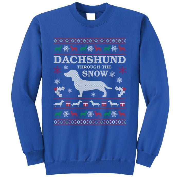 Dachshund Through The Snow Ugly Christmas Gift Sweatshirt