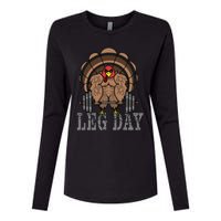 Deadlifting Turkey Thanksgiving Leg Day Deadlift Womens Cotton Relaxed Long Sleeve T-Shirt