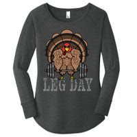 Deadlifting Turkey Thanksgiving Leg Day Deadlift Women's Perfect Tri Tunic Long Sleeve Shirt