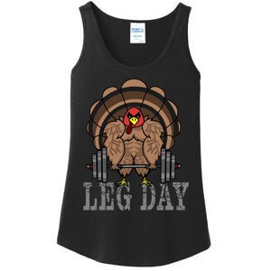 Deadlifting Turkey Thanksgiving Leg Day Deadlift Ladies Essential Tank