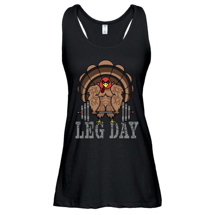 Deadlifting Turkey Thanksgiving Leg Day Deadlift Ladies Essential Flowy Tank