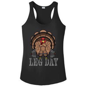 Deadlifting Turkey Thanksgiving Leg Day Deadlift Ladies PosiCharge Competitor Racerback Tank