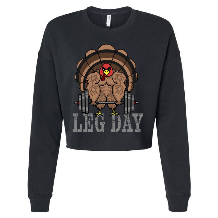 Deadlifting Turkey Thanksgiving Leg Day Deadlift Cropped Pullover Crew