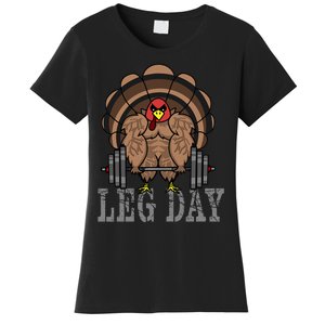 Deadlifting Turkey Thanksgiving Leg Day Deadlift Women's T-Shirt