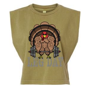 Deadlifting Turkey Thanksgiving Leg Day Deadlift Garment-Dyed Women's Muscle Tee