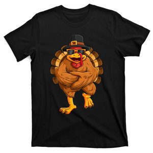 Dancing Turkey Thanksgiving Day Girls Funny Dance T-Shirt