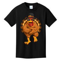 Dancing Turkey Thanksgiving Day Girls Funny Dance Kids T-Shirt