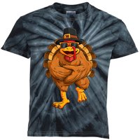 Dancing Turkey Thanksgiving Day Girls Funny Dance Kids Tie-Dye T-Shirt